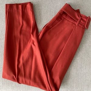 Mango High Wasted Belted Loose Trousers